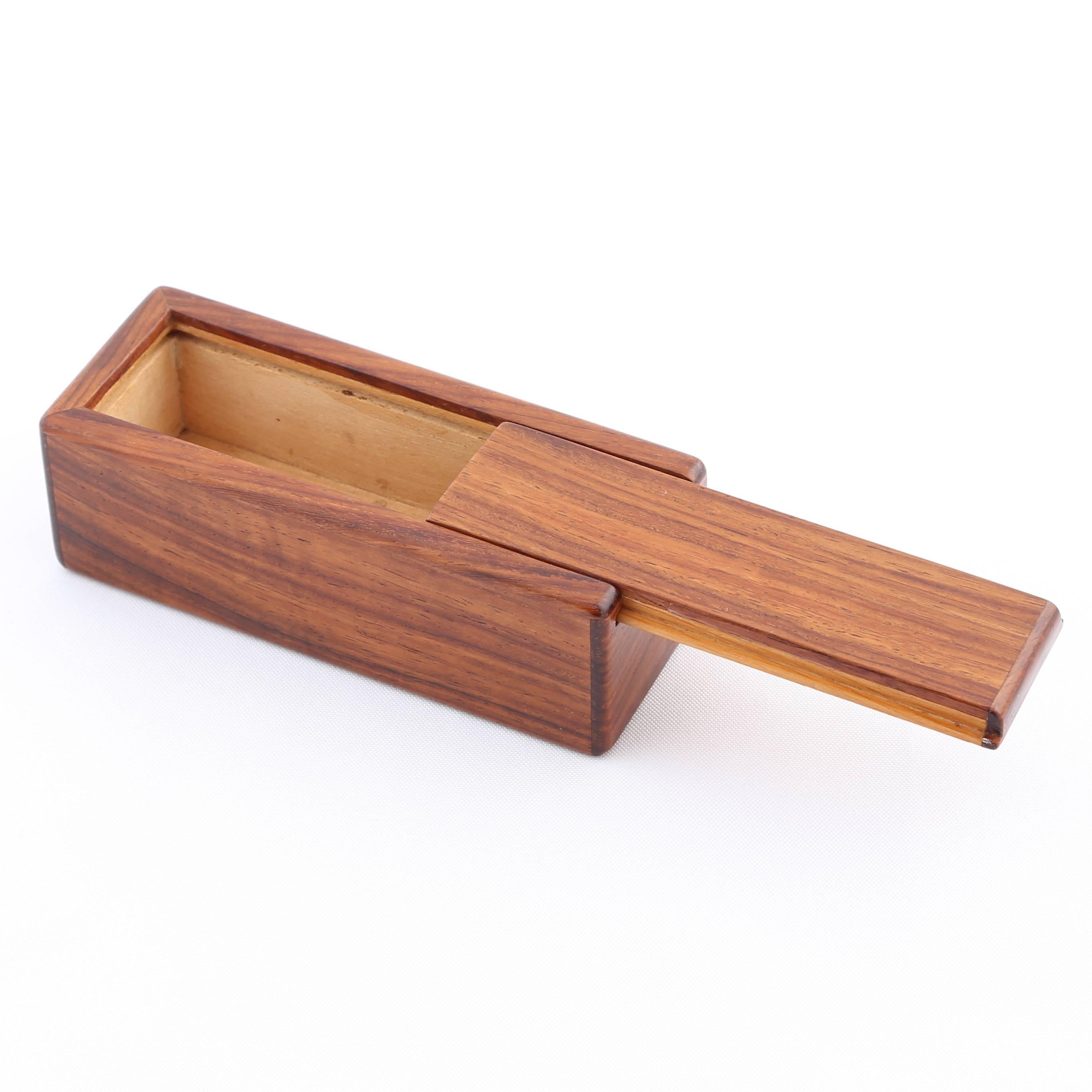 Wooden Box with Sliding Top by Jerry Madrigale, circa 1980s 2