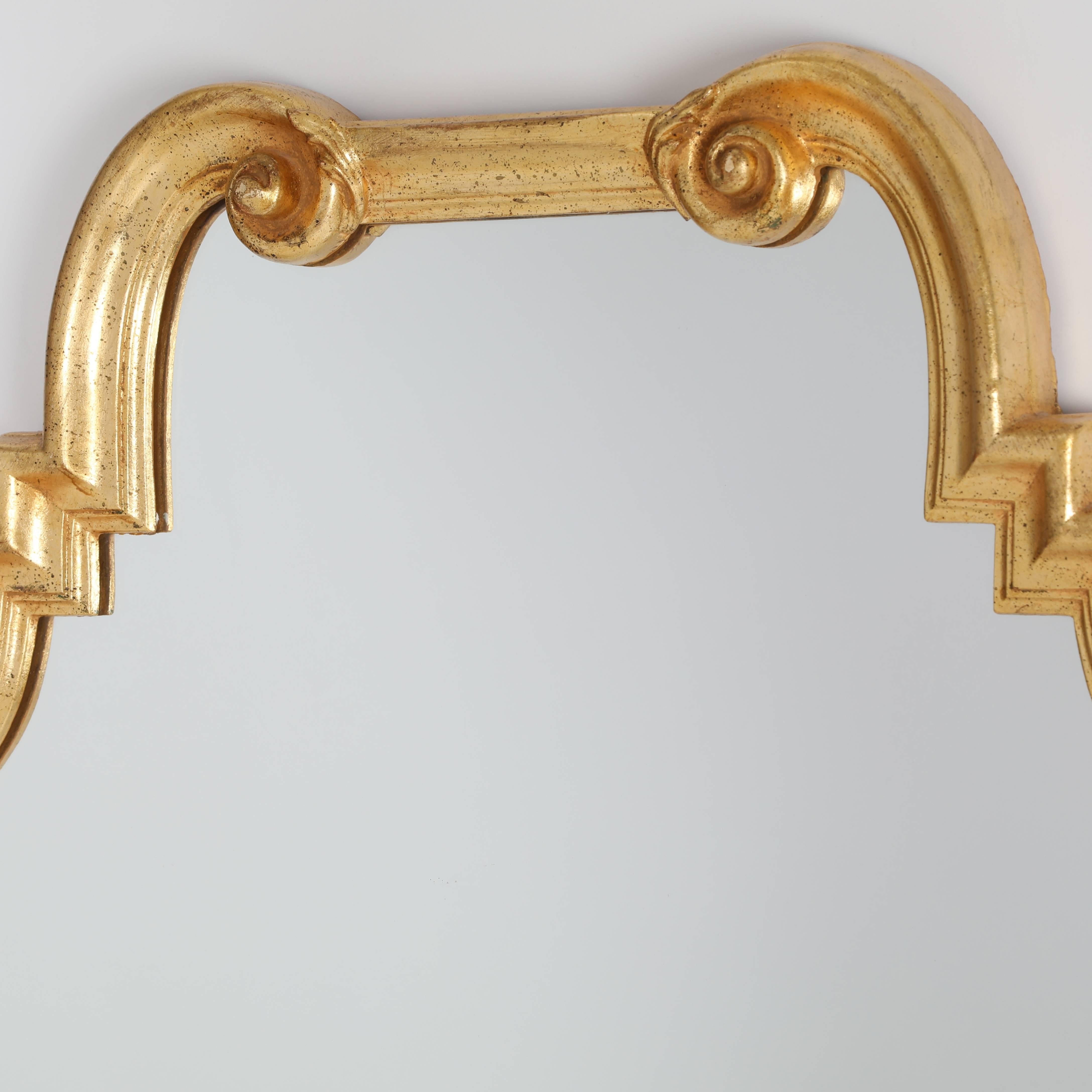 Gilt Ornate 1960s Gilded Mirror by Labarge