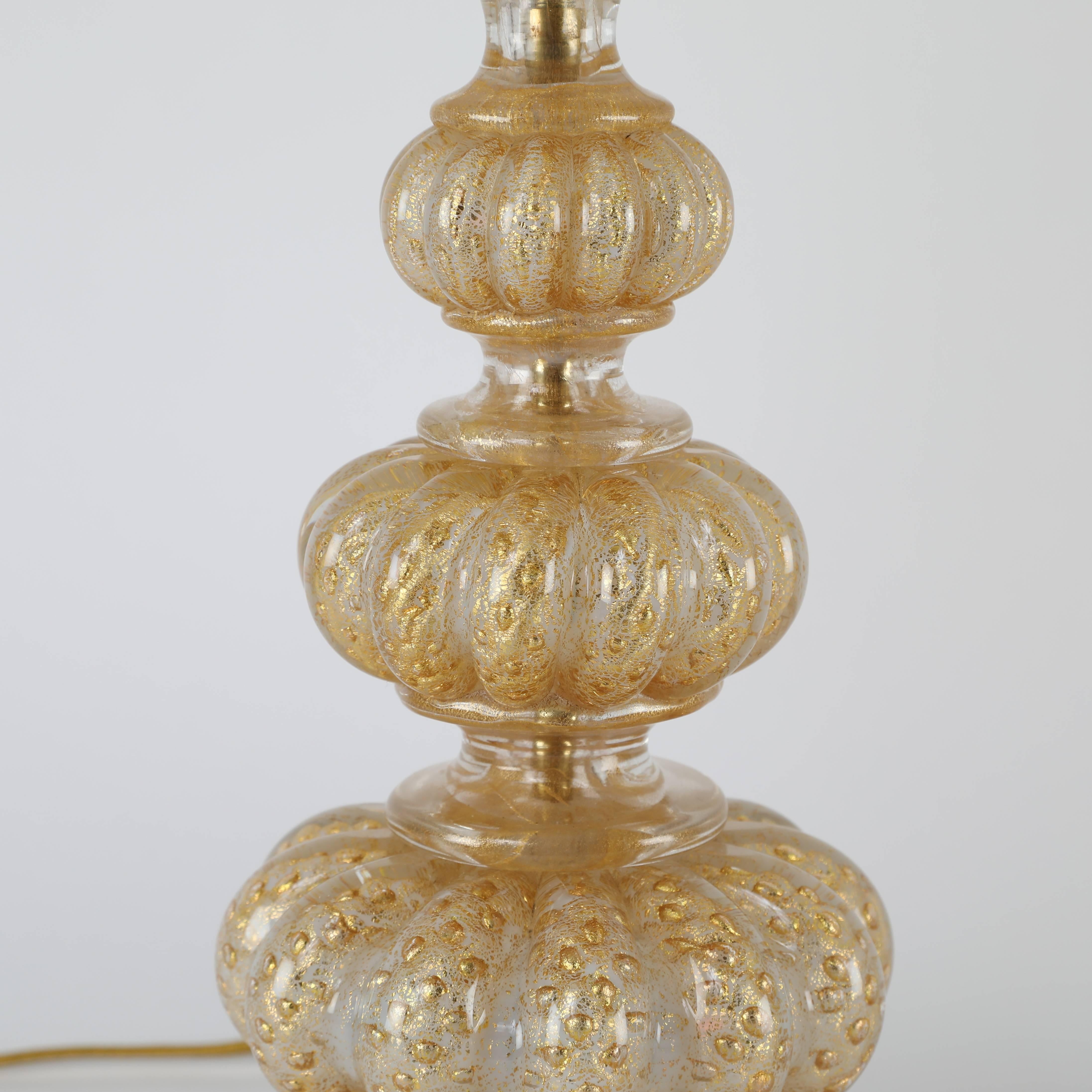 Italian Pair of 1940s Bubble and Gold Leaf 