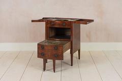 George III Satinwood Bow Fronted Bedside Commode