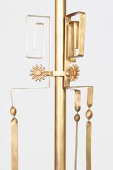 Three-Light Red Brass Aesthetic Chandelier