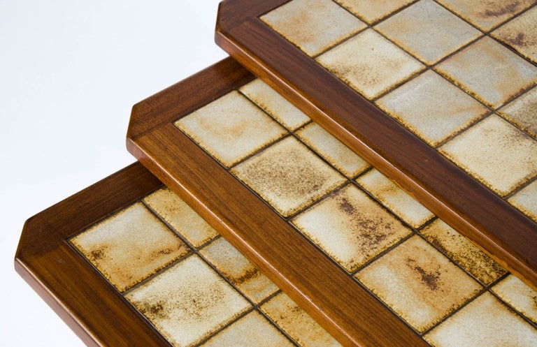 British Nest of Three Teak G Plan Tables
