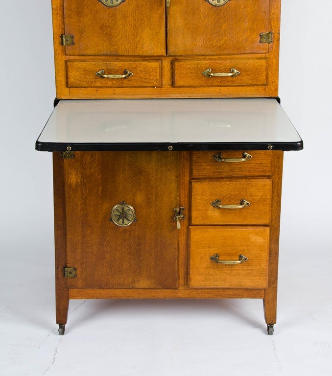 Early 20th Century British Hygena Housekeepers Cupboard For Sale