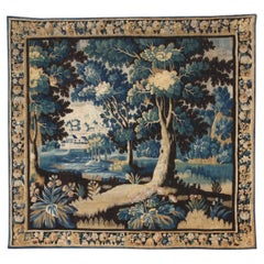 Antique Aubusson Verdure Tapestry, France, circa 1750
