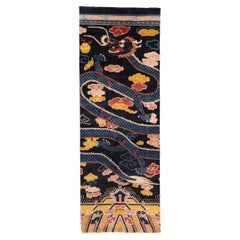 Vintage Tibetan Runner, 1950s, 275 x 100 cm