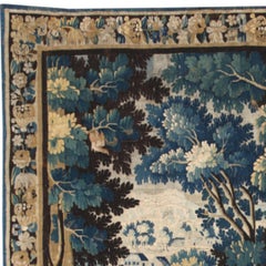 Antique Aubusson Verdure Tapestry, France, circa 1750
