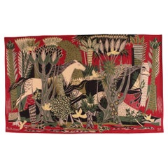 Pierre de Berroeta Mid-Century Abstract Wool Tapestry, France, circa 1950
