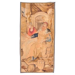 Antique French Figurative Tapestry in Wool and Silk, circa 1780