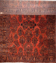 Antique American Sarouk-Style Rug, 1940s, 370 x 273 cm