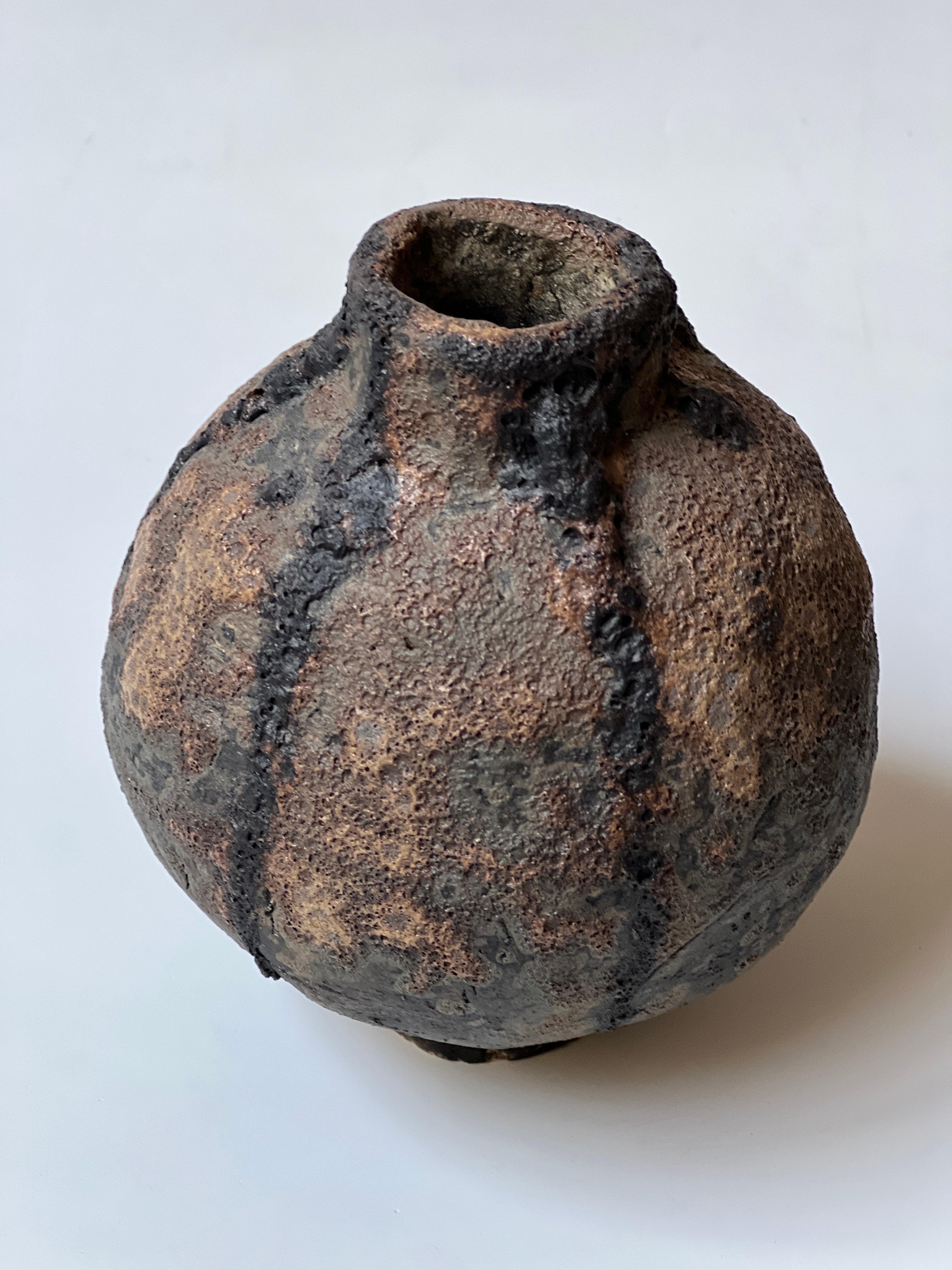 Handgemachte Esche glasiert Twilight Skulptur Mond Vase (21. Jahrhundert und zeitgenössisch) im Angebot