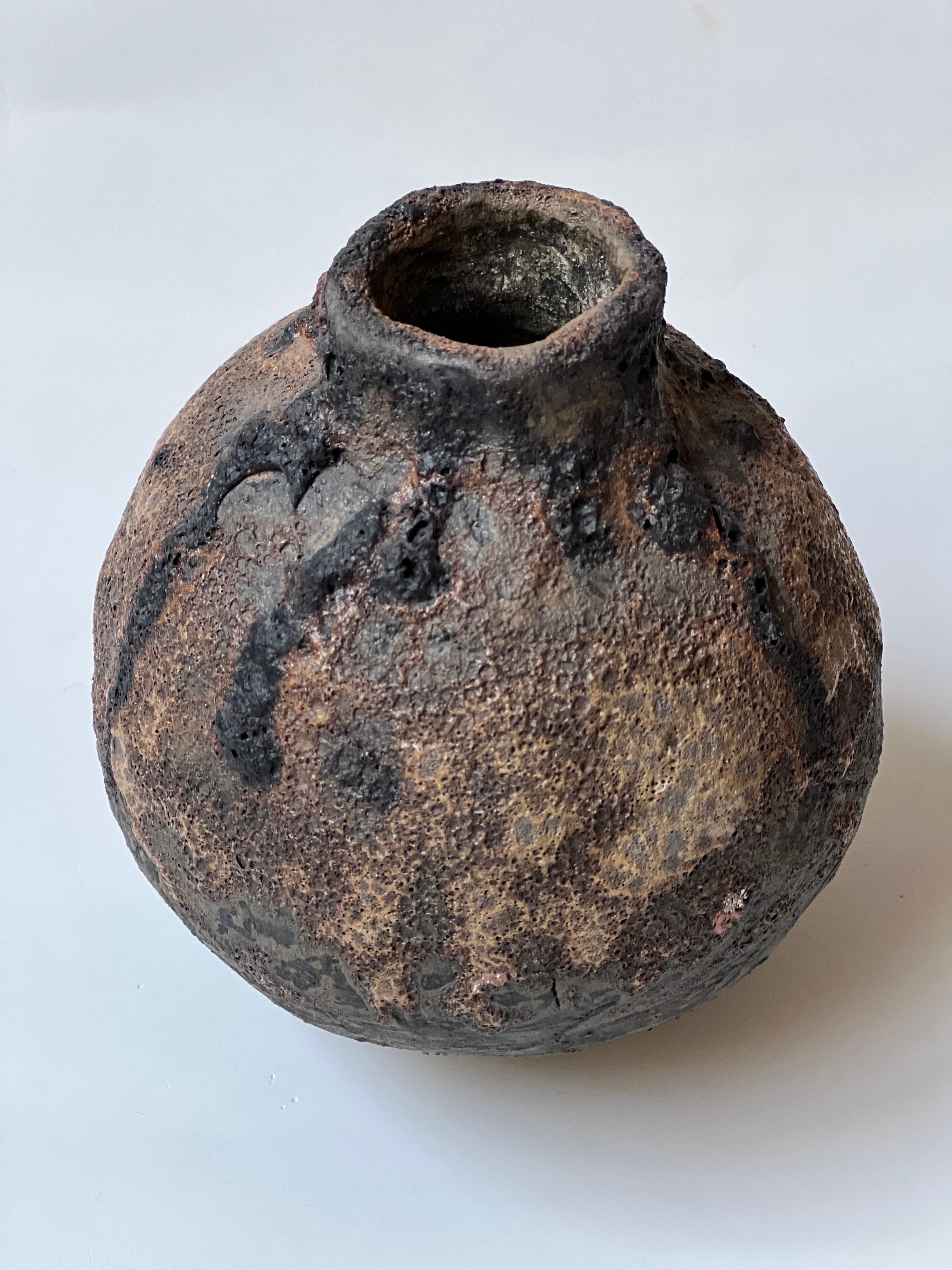 Handgemachte Esche glasiert Twilight Skulptur Mond Vase im Angebot 2