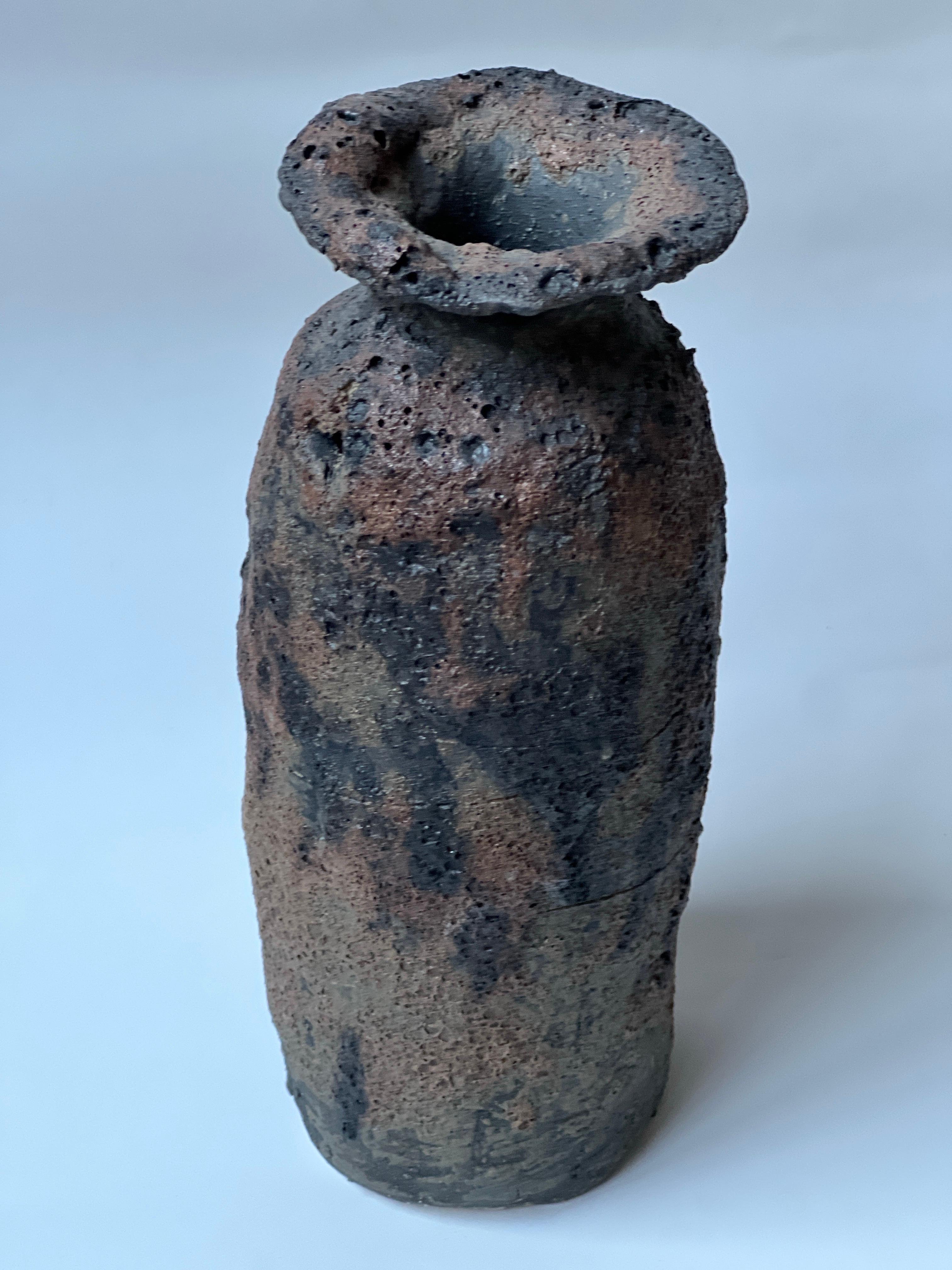 Fait main Grand vase de sculpture Twilight émaillé en frêne fait à la main en vente