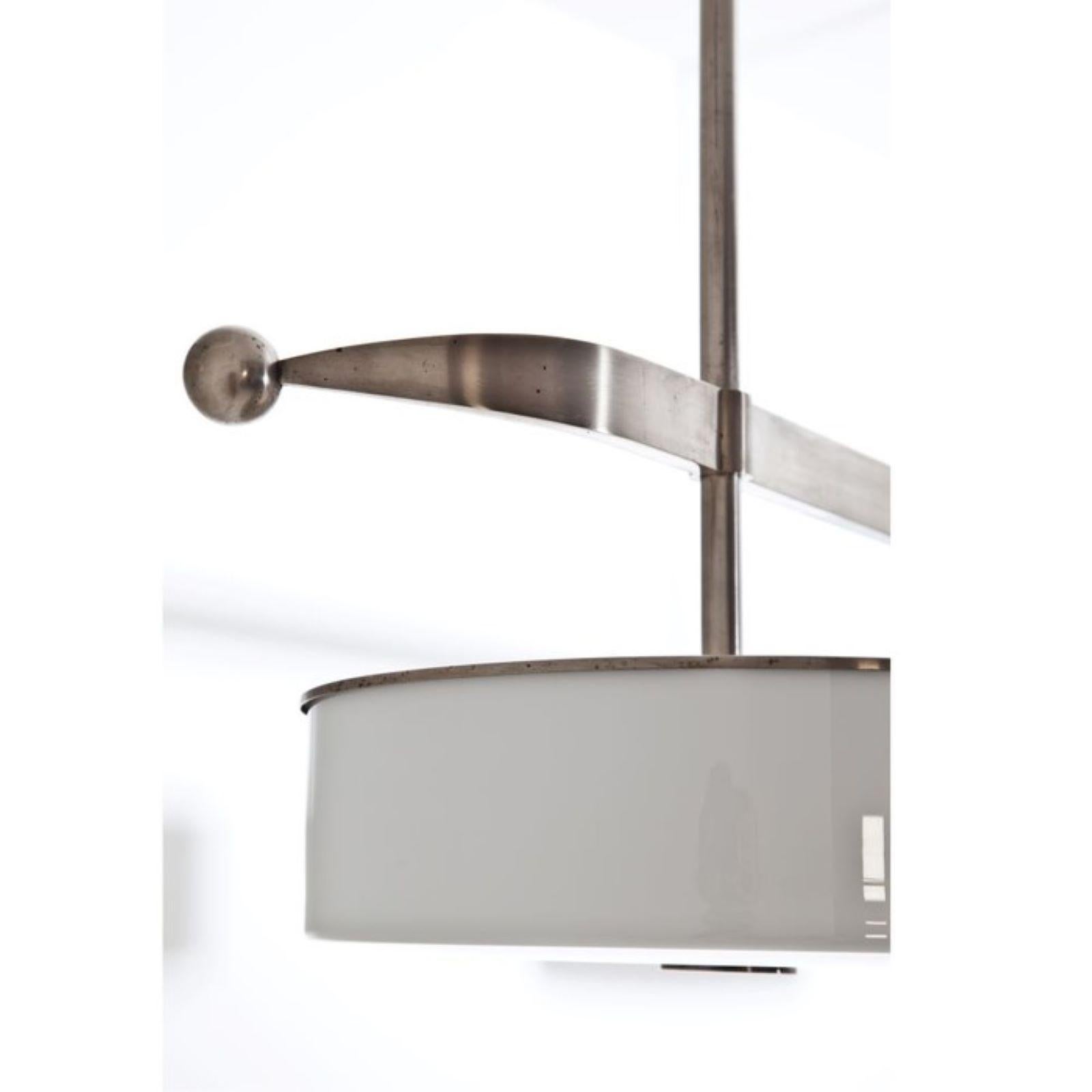 Plated Modernist Streamlined Ceiling Light, 1930s For Sale
