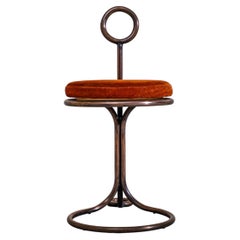 Sculptural Metal Stool, probably Italy, Late 20th Century