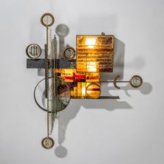 Sculptural Brutalist Wall Light attributed to Albano Poli for Poliarte, Italy, 1