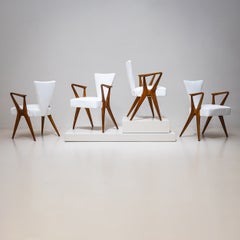 Set of Four Armchairs, Italy, 1950s