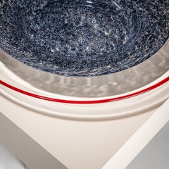 Centre de table en verre de Murano, création de Gae Aulenti pour Vistosi, Italie, années 1970
