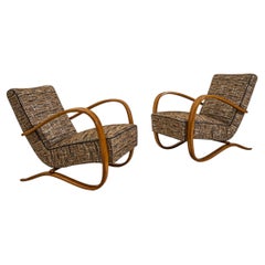 Pair of H-269 Lounge Chairs by Jindřich Halabala, Czechia, 1930s