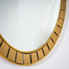 Round Wall Mirror, attributed to Cristal Arte, Italy, 1950s