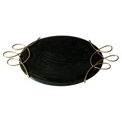 Centerpiece, Wood and Brass, Italy, Mid-20th Century