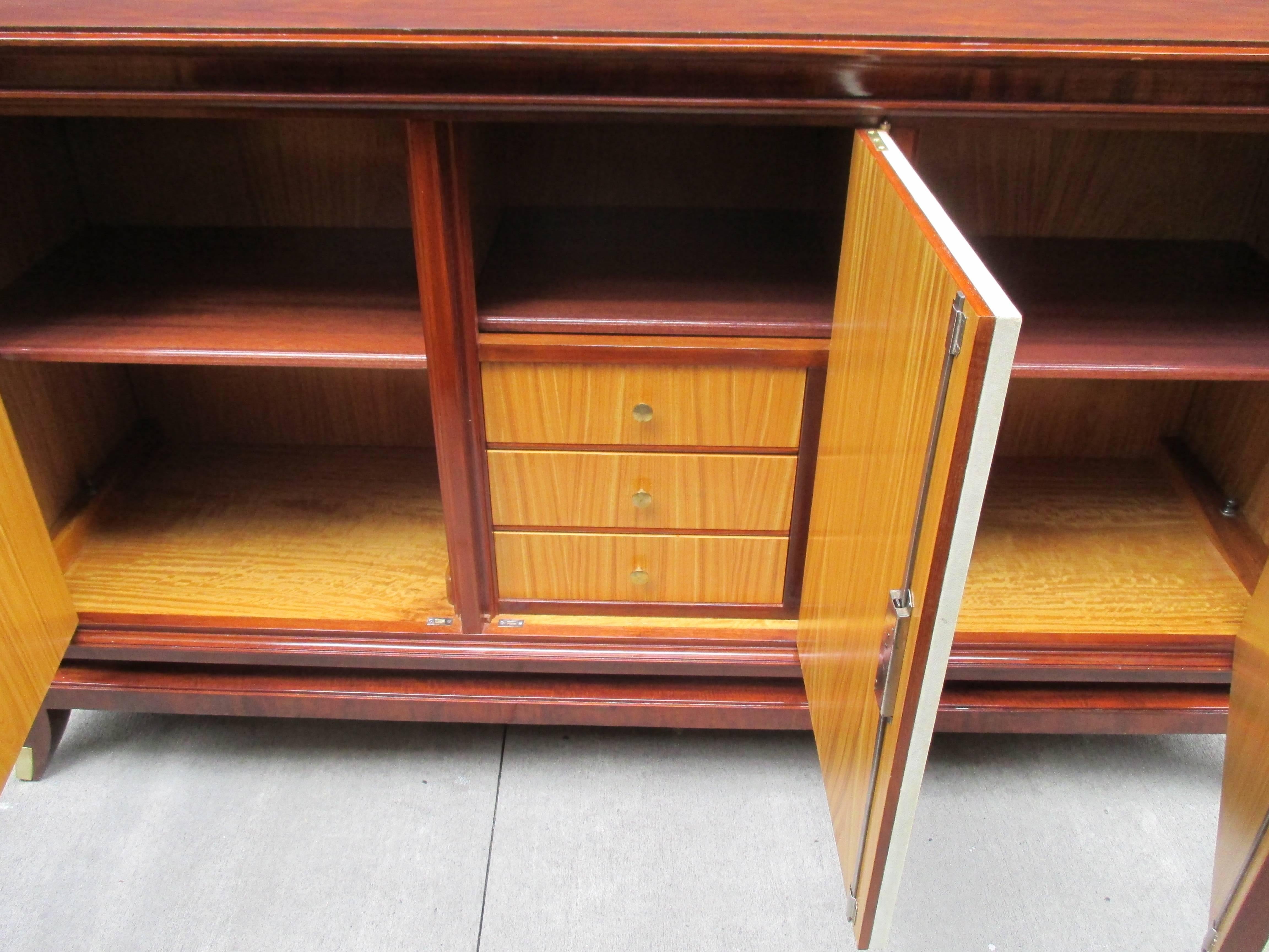 French Modernist Three-Door Sideboard