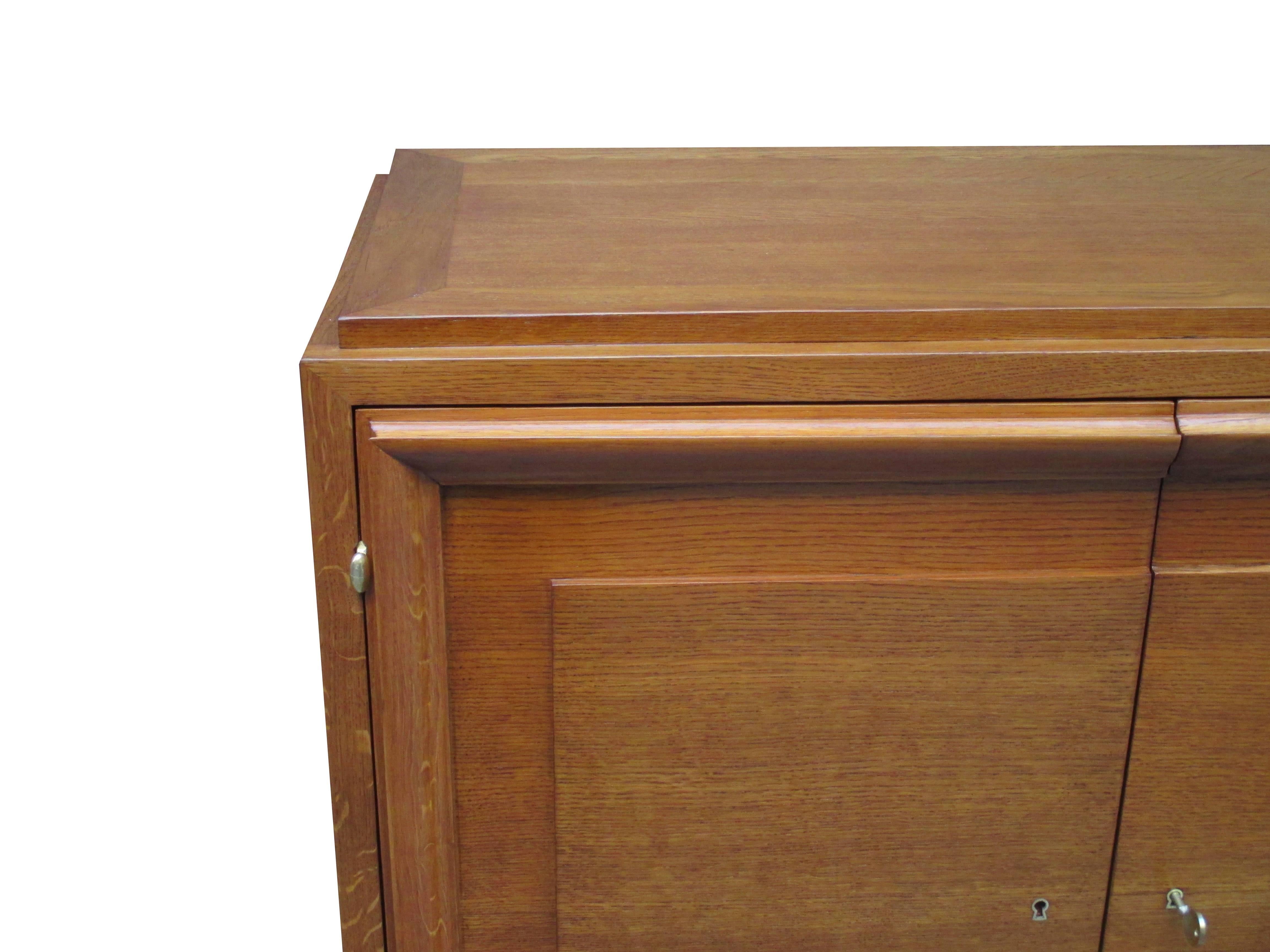 Mid-Century Modern Pair of Modernist Oak Cabinets