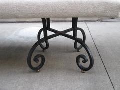 Modernist Wrought Iron Bench