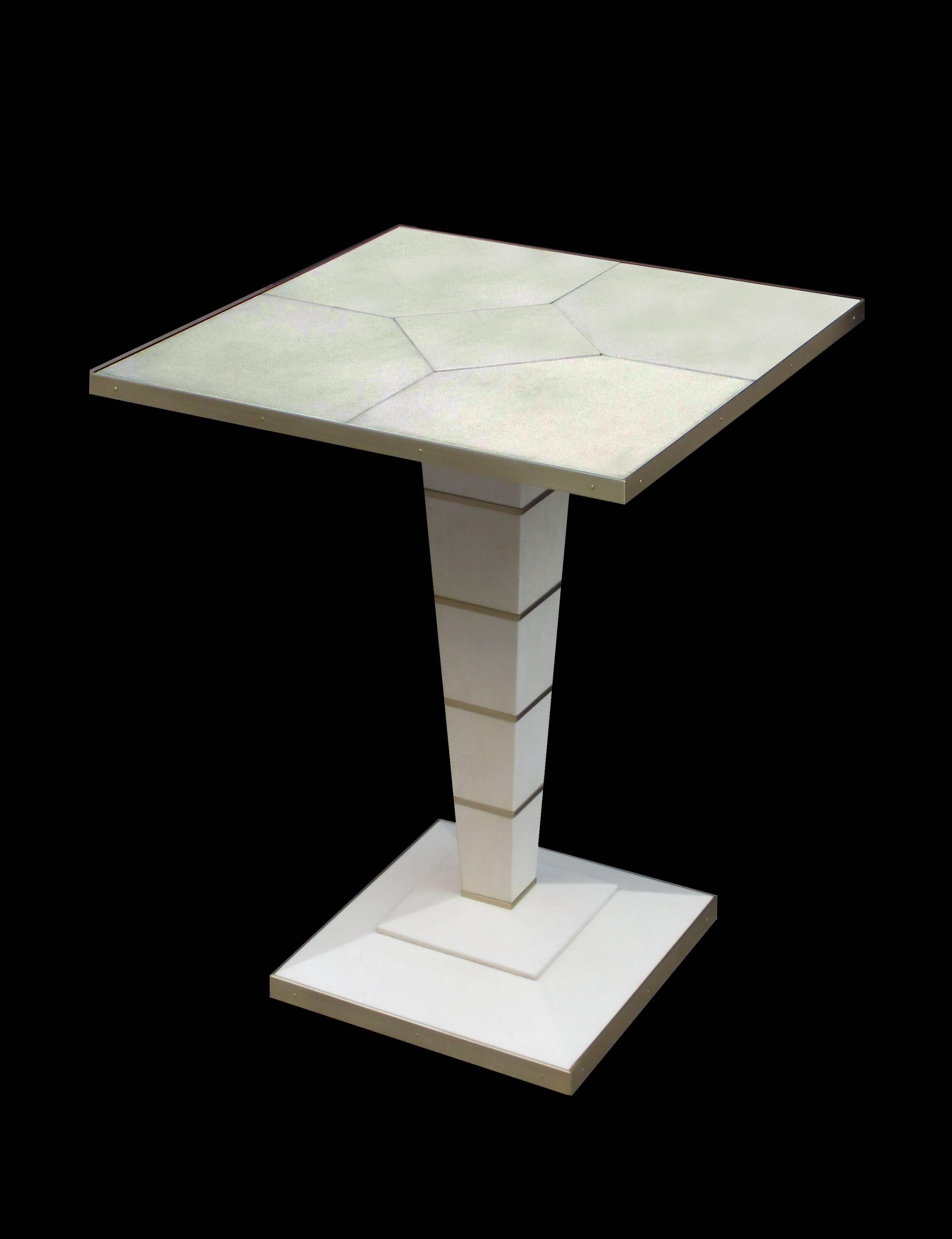 Contemporary Modernist Parchment Side Table