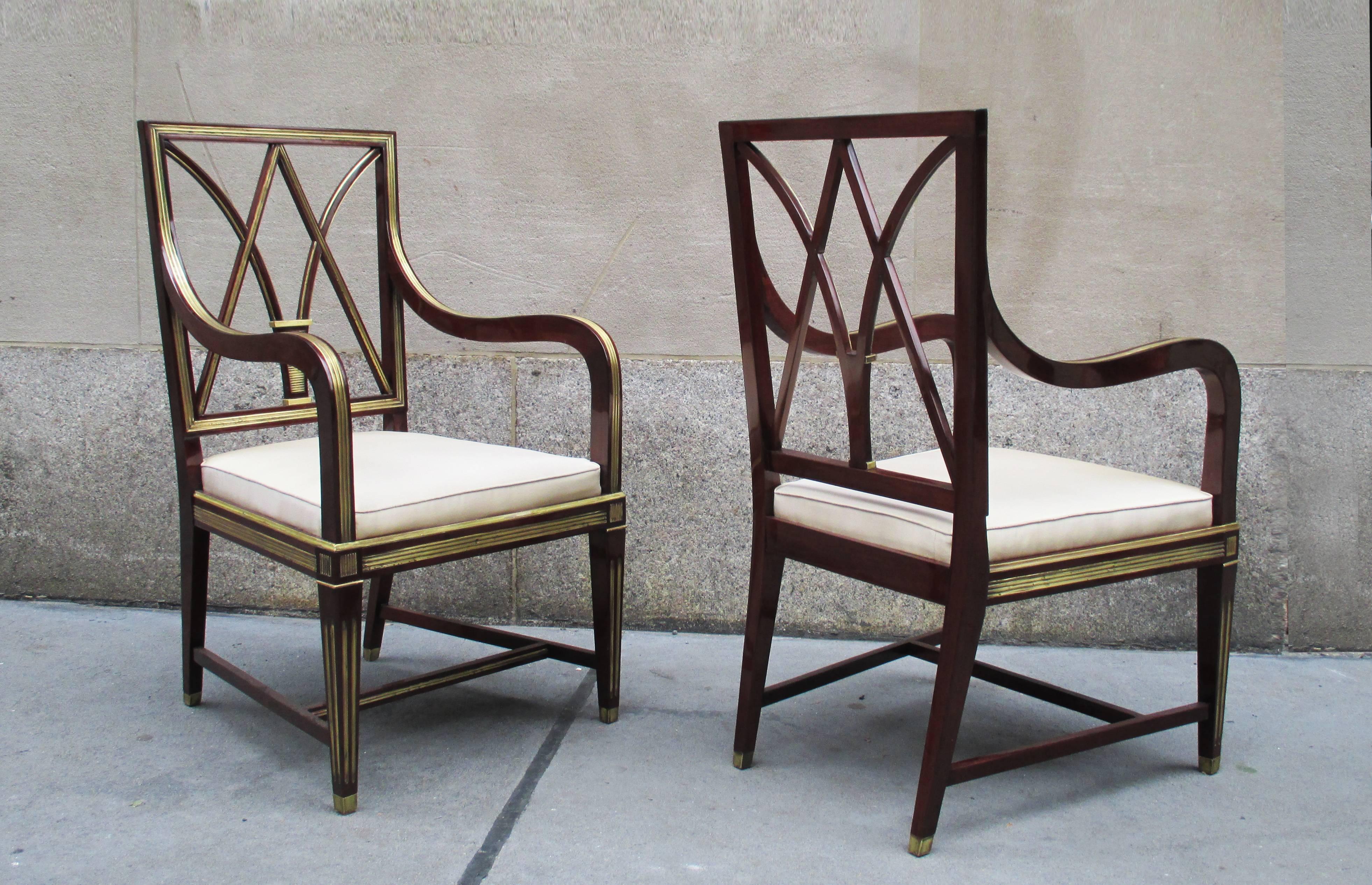Russian Very Fine Pair of Neoclassical Armchairs