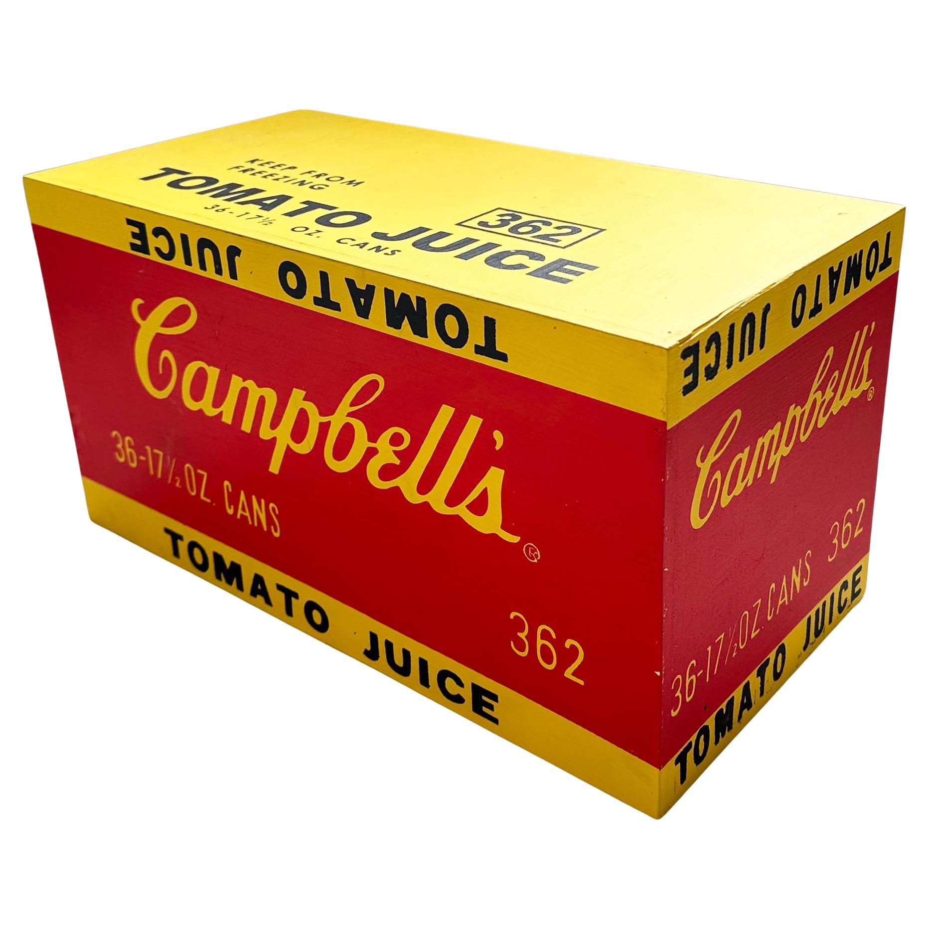 Denied Warhol Campbell's Soup box Contemporary Pop Art Sculpture by Charles Lutz