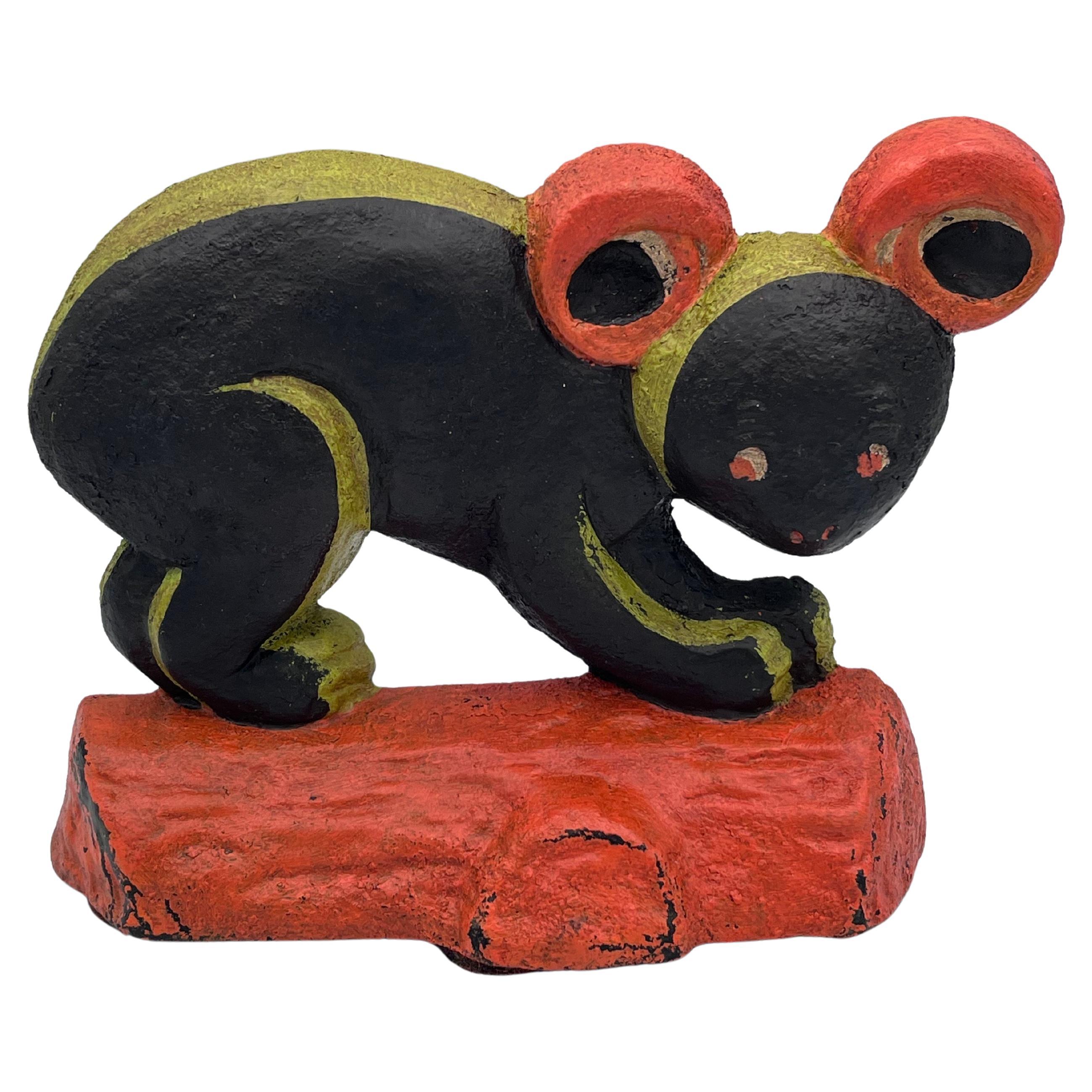 Fabelhafte 1930 Art Deco signiert Taylor Cook skurrilen Koala Türstopper # 5 Gusseisen