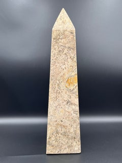 Extra Large Fossil Stone Obelisk - Prehistoric Limestone Architectural Sculpture