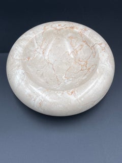 Natural Polished Marble Decorative Coffee Table Bowl, Catchall, or Vide-Poche