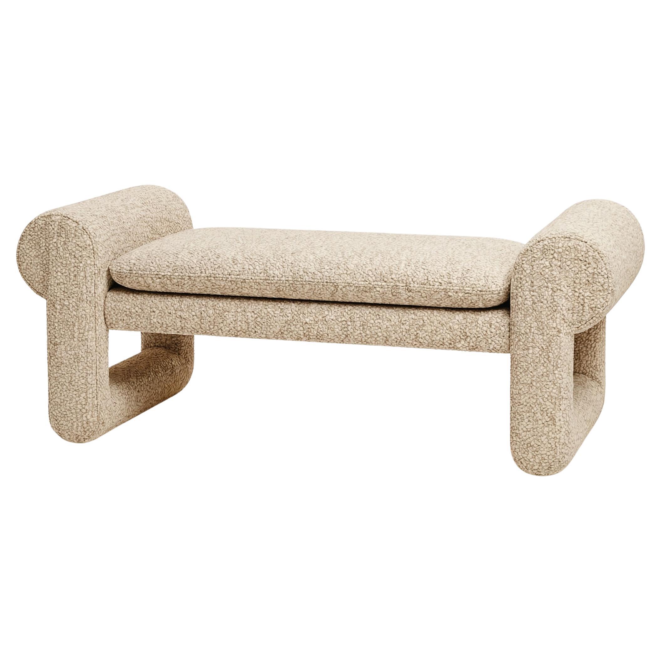 Sora Bench – Upholstered Bench with Organic Curves