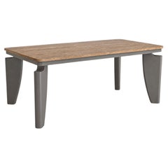 Maki Dining Table – Contemporary Wood Veneer and Lacquered Dining Table