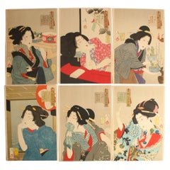 Japanese Ukiyoe Yoshitoshi Tsukioka “The Thirty-two Faces of Women” copper print