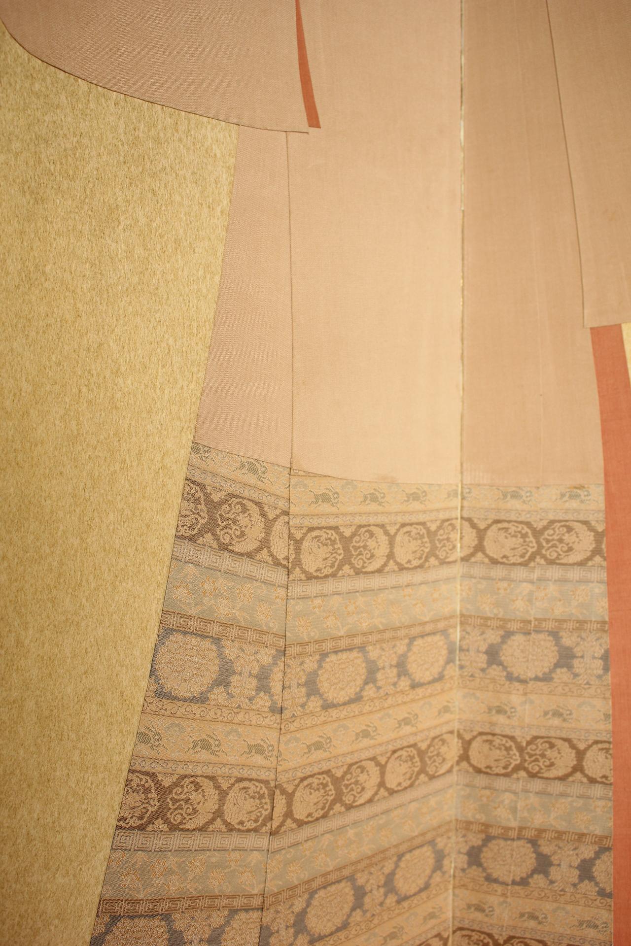 B32 Old Japanese 6panels, paper, folding Screen Dagasode 誰が袖 Byobu Kimono For Sale 2