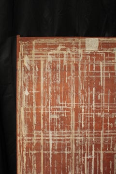 F35 Ancien objet japonais, une planche utilisée par un artisan spécialisé dans le montage *hyōgushi* Art abstrait