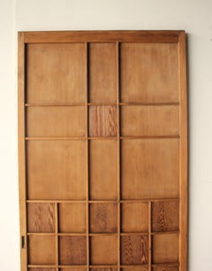 D24 Old Japanese Architectural Element: *Ichimatsu* (Checkerboard) Sliding Door