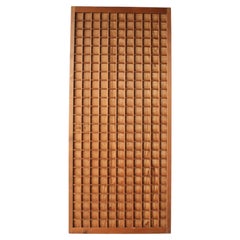 D25 Old Japanese Architectural Element: Door with a Square-Grid Lattice