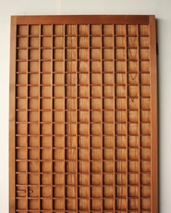 D25 Old Japanese Architectural Element: Door with a Square-Grid Lattice