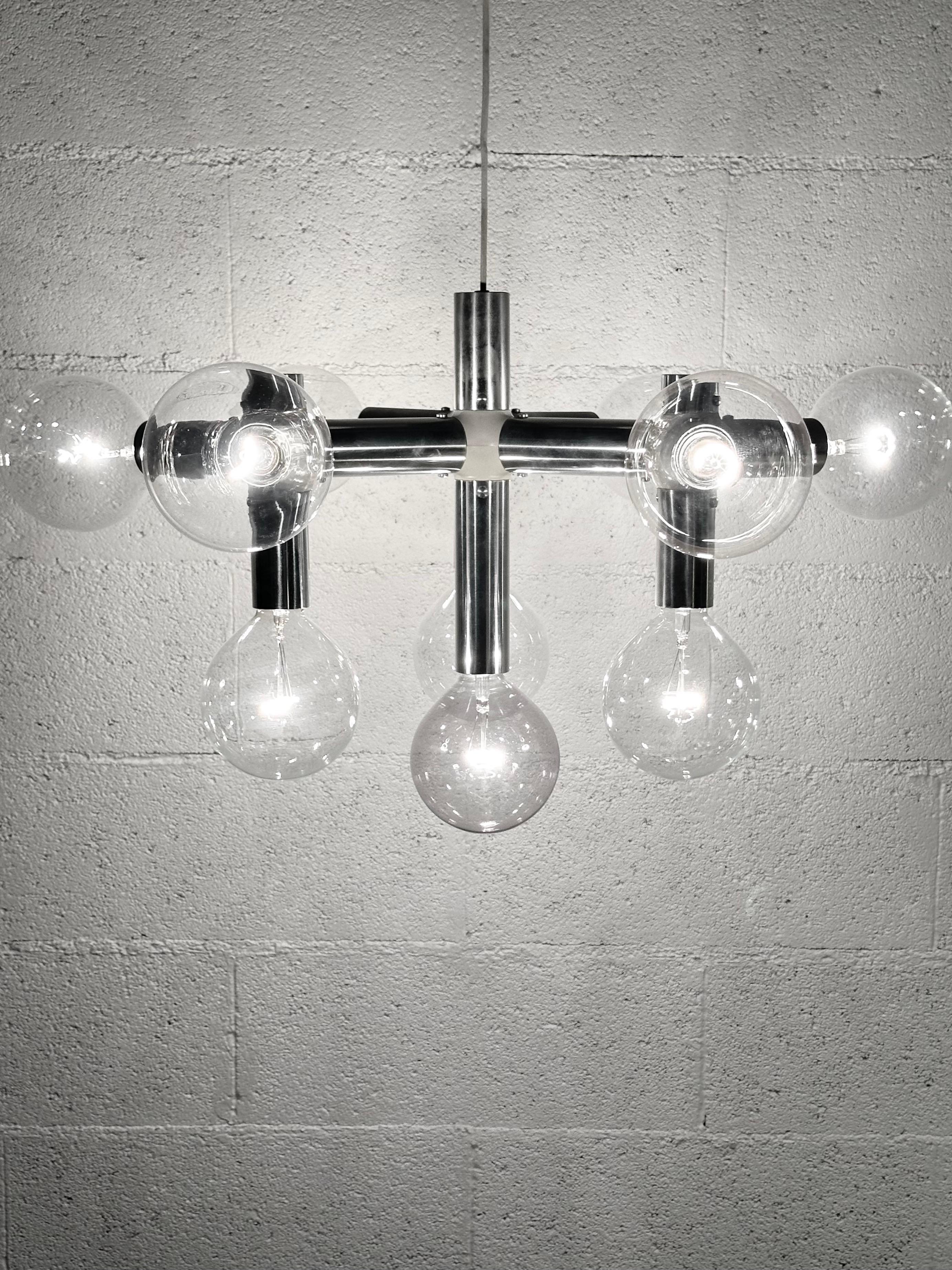 Lámpara colgante Atomique de Robert Haussmann para Swiss Lamp International 1960 en venta 5