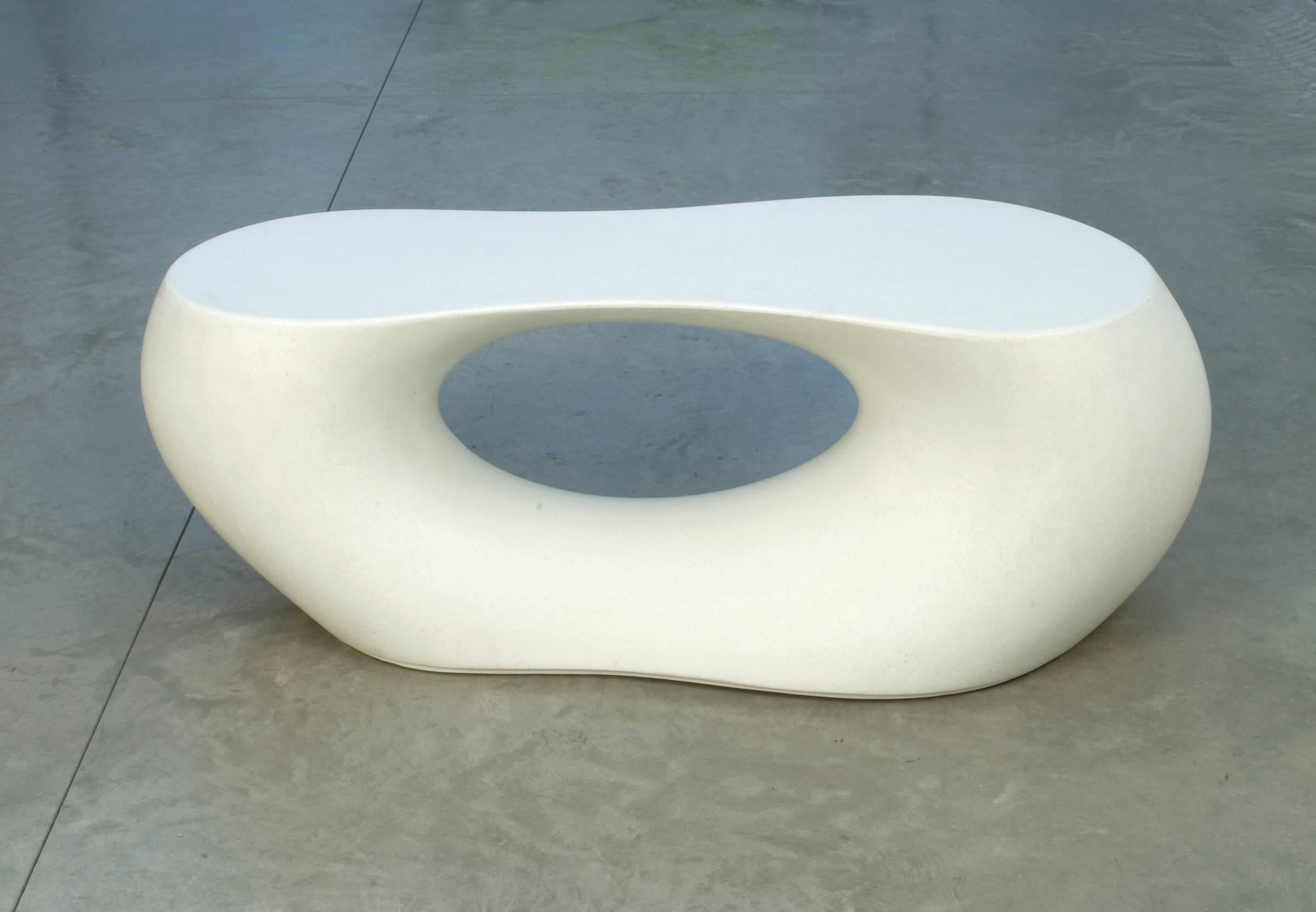 Tipsy (White), 2010
Concrete
18.375 x 55 x 24 inches
46.7 x 139.7 x 61 cm

Born in Kansas in 1932, Wendell Castle received a B.F.A. from the University of Kansas in Industrial Design in 1958 and an M.F.A. in sculpture, graduating in 1961. He moved