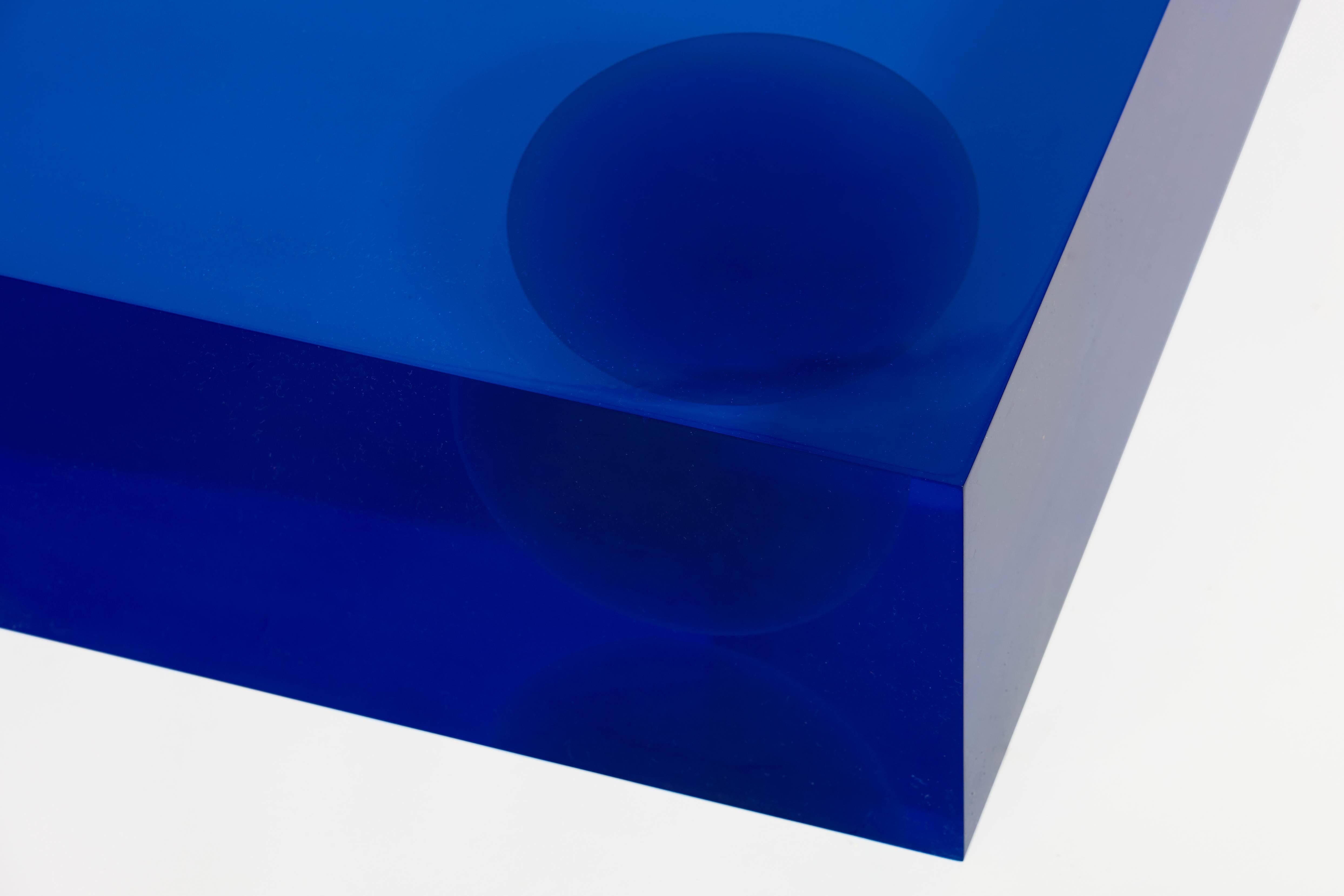 Faye Toogood [British, b. 1977]
Element Table Resin / Blue, 2011
Crystal resin
7.75 x 39.25 x 39.25 inches
20 x 100 x 100 cm

Faye Toogood was born in the UK in 1977 and graduated with a BA in the History of Art in 1998 from Bristol University. She