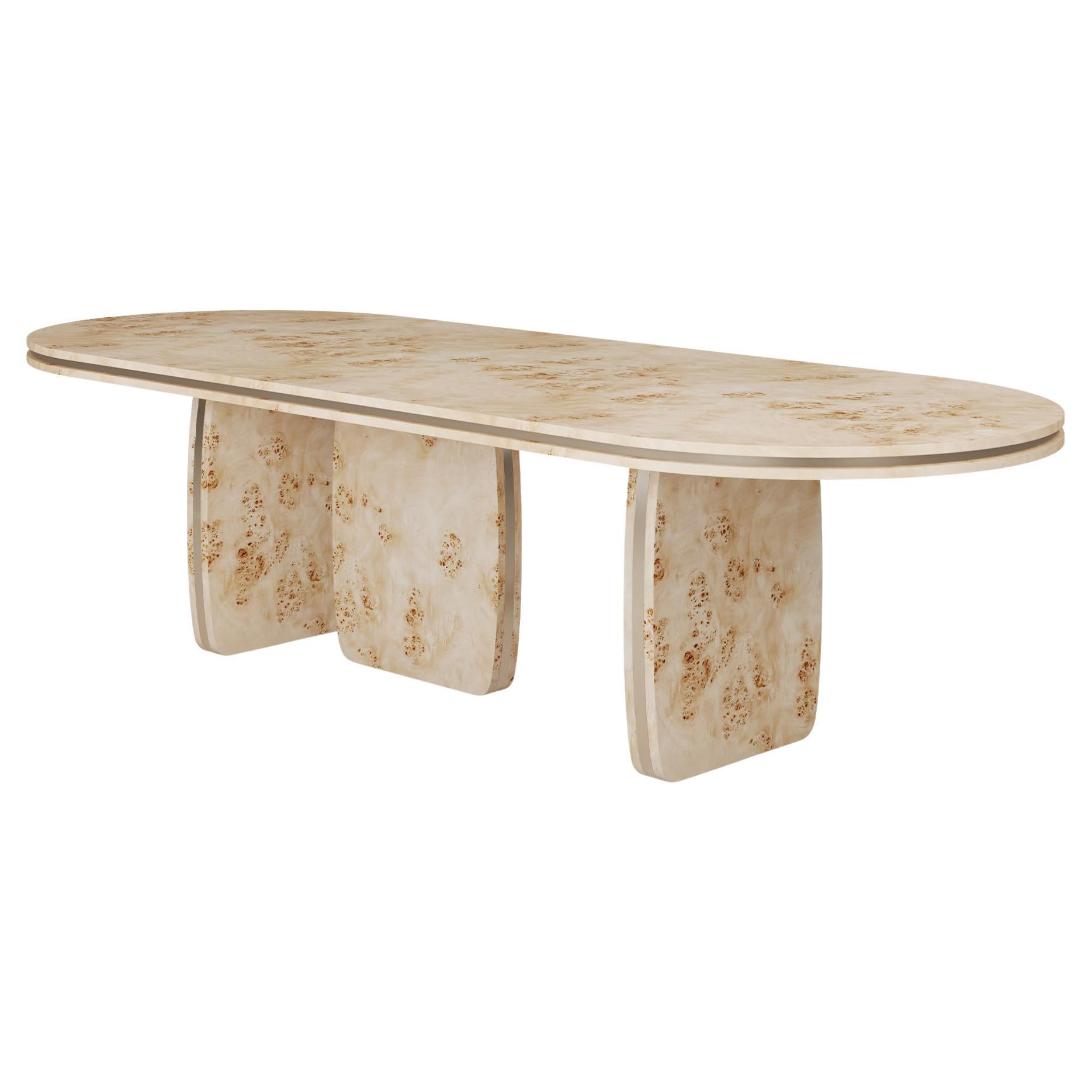 Handmade Assia Dining Table in Poplar Root by Nolita Harbour
