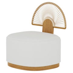 Fauteuil d'extérieur Antibes avec dossier en corde tressée Sunburst