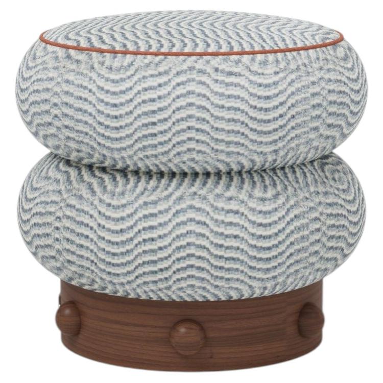 Calie Sculptural Textured Stone-Inspired Accent Stool
