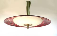 Exceptional Fontana Arte Chandelier by Dube'