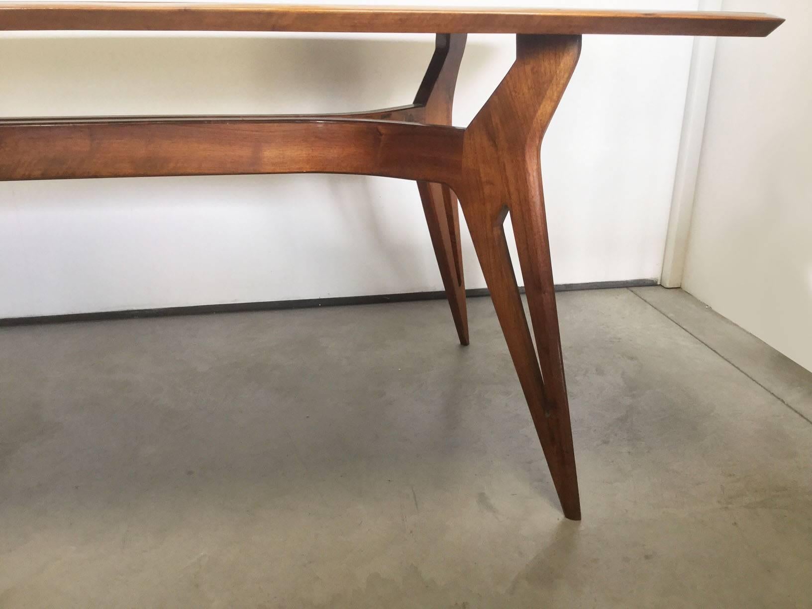 Wood Exceptional Table Attributed to Ico Parisi, 1950