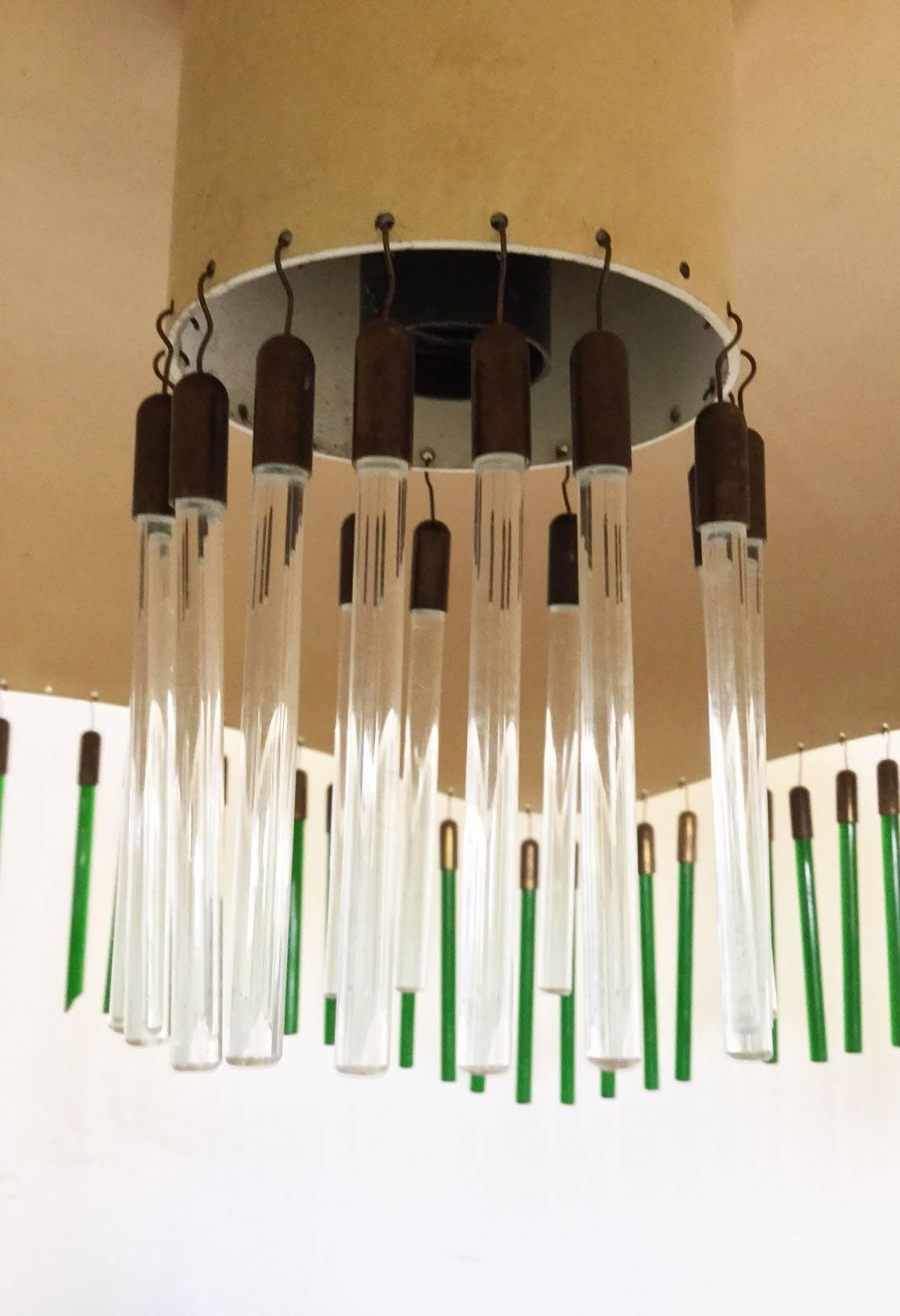 Mid-20th Century Exceptional Arredoluce Chandelier, 1950